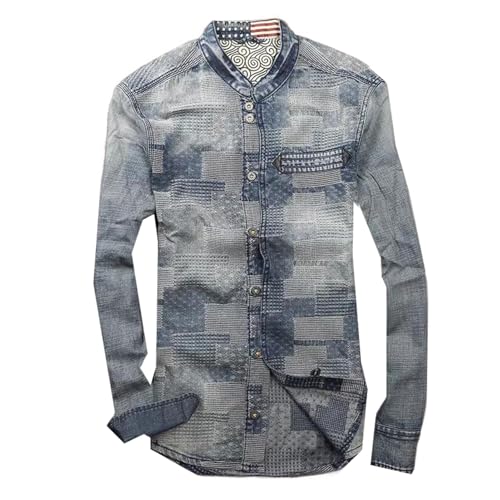 Veste en denim de qualité premium avec finitions de boutons asiatiques