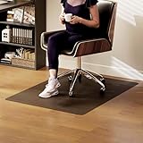 Gecheer Bürostuhlschutzmatte rutschfest 1,5mm stark 90x120cm Braun für Homeoffice Teppichboden Laminat Parkett Schreibtisch Stuhlunterlage Bodenbelag Schutzmatte