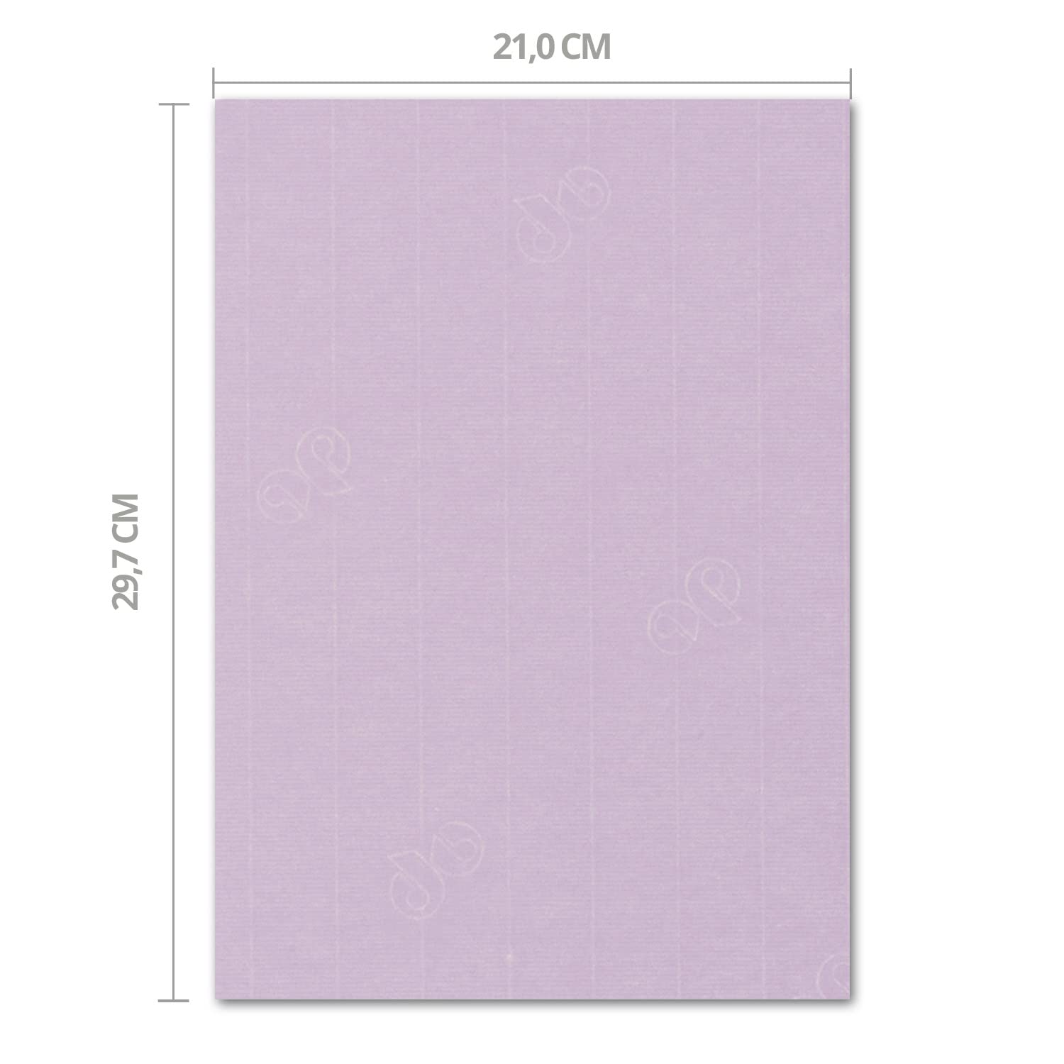 ARTOZ Papier listowy + papier do majsterkowania / karton do majsterkowania – DIN A4 297 x 210 mm – Eleganckie wytłoczenie – Wysokiej jakości papier kolorowy 220 g/m² – Papier do scrapbookingu 50 Stück 453 - Flieder