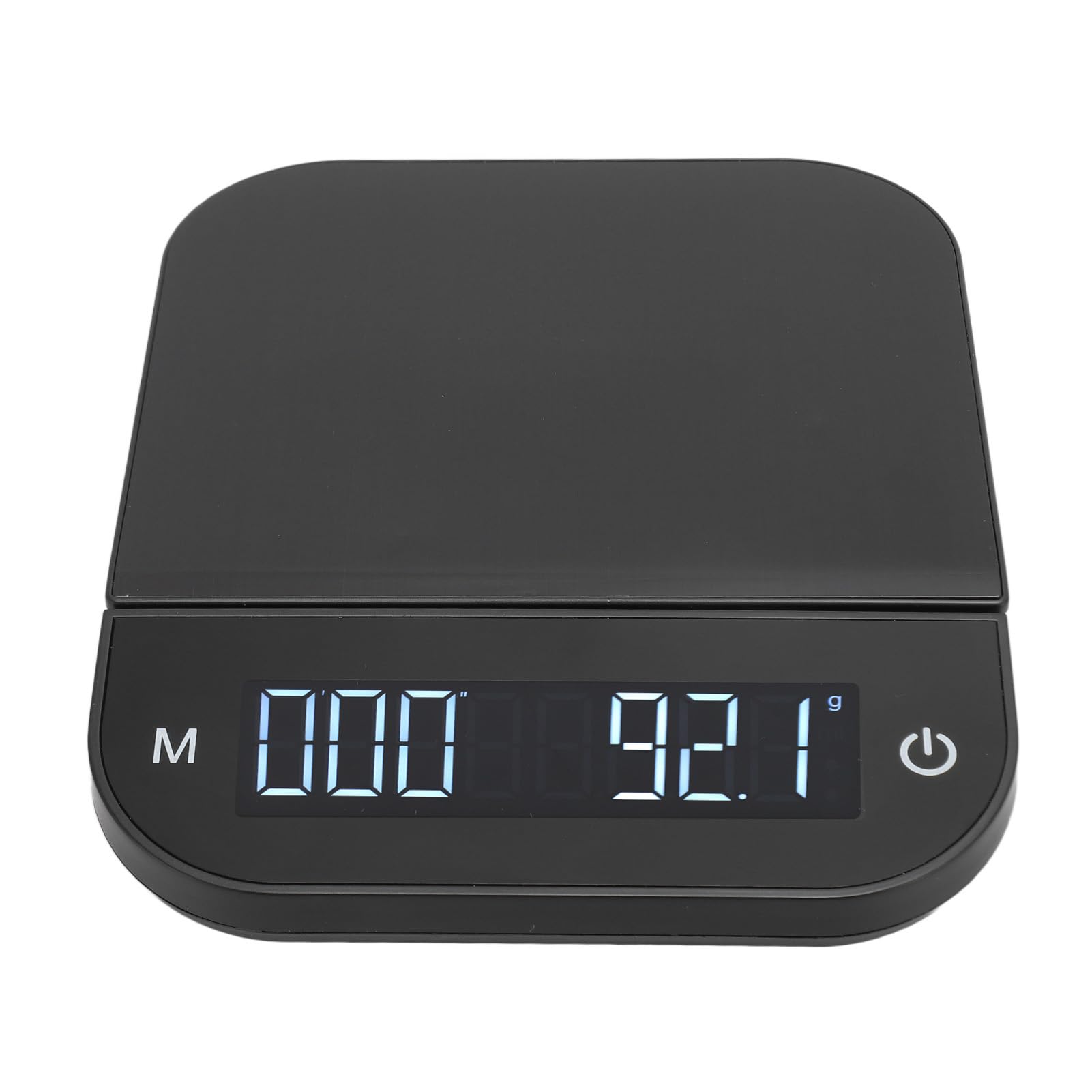 Báscula de cocina Báscula digital para alimentos de 0,1 g a 6,6 lb con pantalla LED Control táctil Función de tara Temporizador Báscula de café ABS para cocinar en casa Hornear