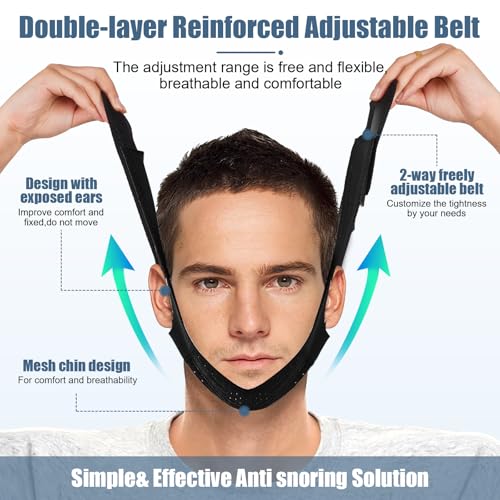 image for LUNIA Chin Strap for Sleeping - Anti Snoring Devices - Comfortable Sto