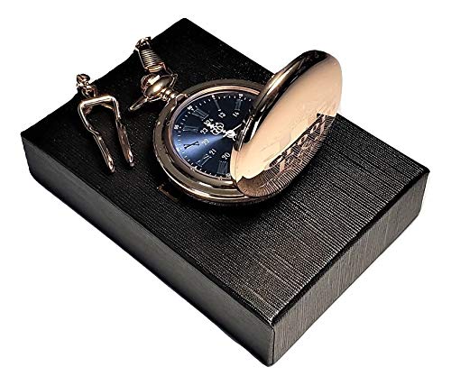 1 Personalized Pocket Watch, Vintage Style Engraved Gift. Box Included, Stainless Chain And Engraving Is Included, Groomsmen, Best Man Gifts For Couples And Weddings (Gold Polished) #TOP1