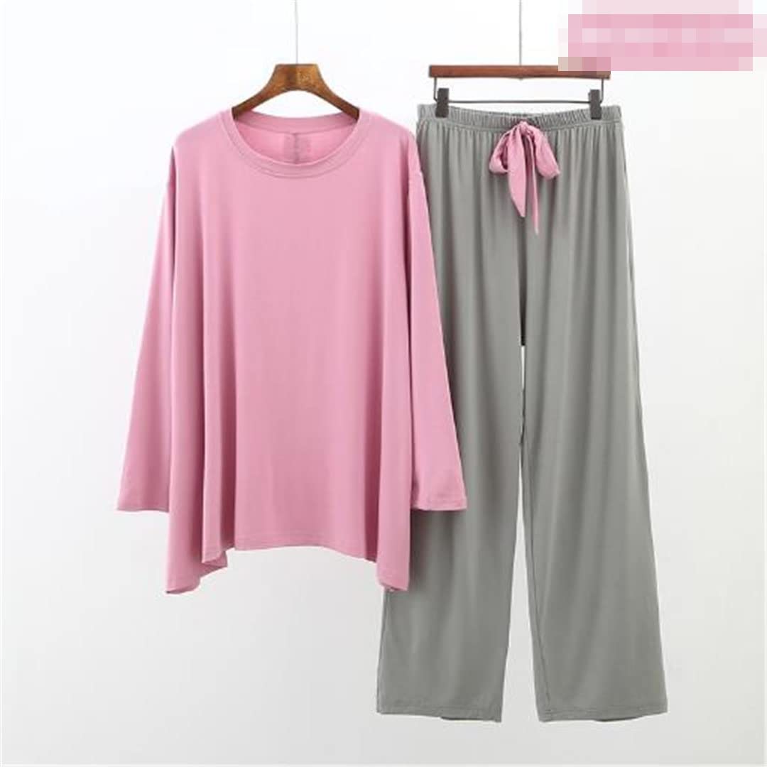 Conjunto de pijama de mujer de color de contraste de algodón cómodo para mujer, Imagen5, talla única