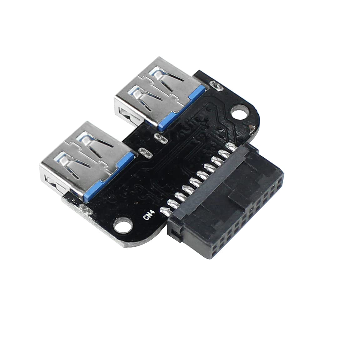 Josenidny Adattatore da 20 pin a doppia USB 3.0 Connverter scheda madre desktop 19/20P intestazione a 2 porte USB un connettore femmina, PH22 Josenidny Adattatore da 20 pin a doppia USB 3.0 Connverter scheda madre desktop 19/20P intestazione a 2 porte USB un connettore femmina, PH22