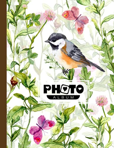 Photo Album: Album, Large Photo Albums with Writing Space Memo, Extra Large Capacity Picture Album, Family, Baby, Wedding, Travel Photo Book, 120 ... And Birds Cover by Magdalene Kiefer