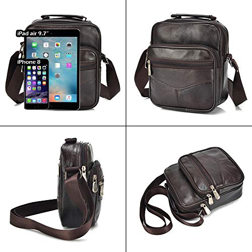 SPAHER Leren Schoudertas Herentas Sling Bag Kleine Handtas Schoudertas Vintage Messenger Polstas Messenger Bags Heren… - Afbeelding 7