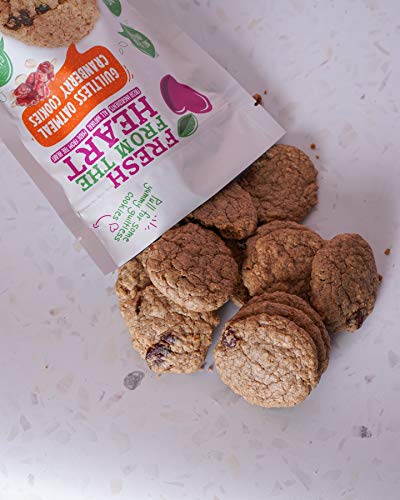 Vegan & Gluten-Free Cookies, Non-Gmo Snacks With Only Wholesome And Plant-Based Ingredients, Dairy-Free Healthy Baked Biscuits, Guiltless Oatmeal Cranberry Cookies, Pack Of 14 - Fresh From The Heart #TOP1