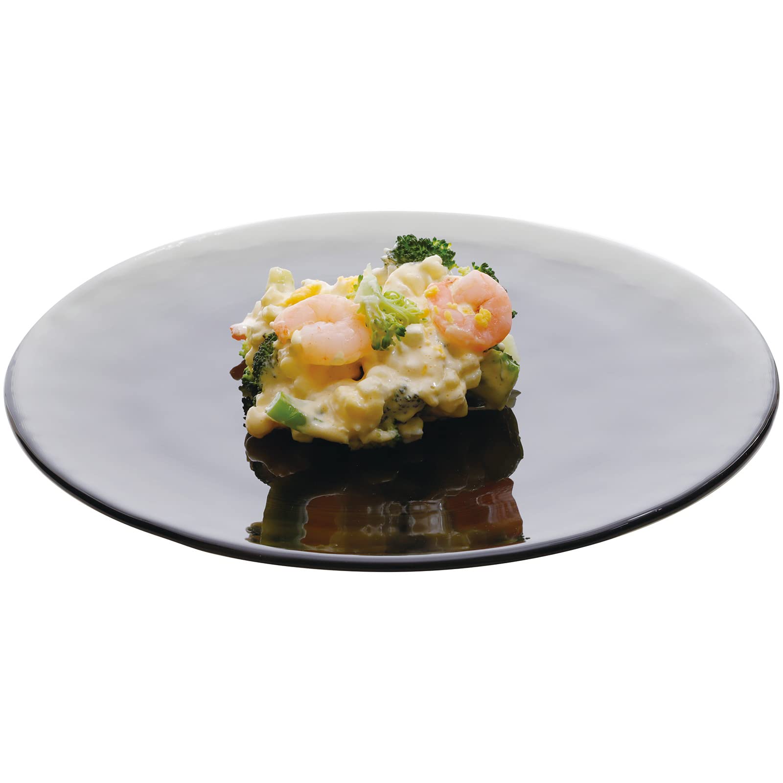 ???????? Toyo Sasaki Glass 46068SM Nuage Plate 240, Made in Japan, Gray, Approx. 9.4 x 0.6 inches (24 x 1.4 cm), Set of 3