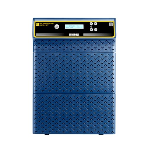 Image of Luminous Single Phase Off-Grid Pure Sine Wave Solar Inverter, Smart Solar Optimization, Remote Monitoring, Supports up to 3500Wp Panels, LCD Display (Solarverter PRO 3.5kVA, 3 Years Warranty)