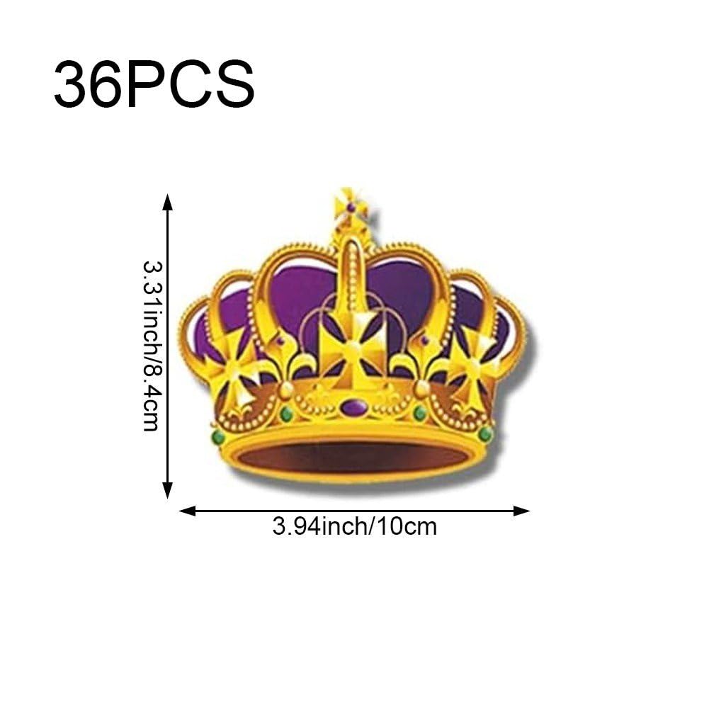 36 Pièces Suspendus Mardi Gras, Etiquettes Artisanales sur Le Thème du Carnaval, Ornement Suspendu pour Décoration de Fête du Mardi Gras