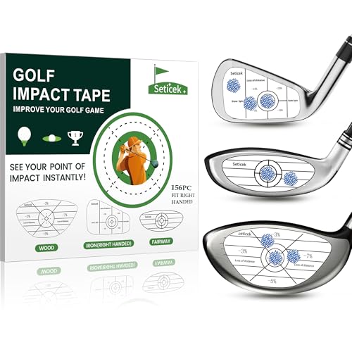 Seticek Golf Impact Tape Labels,High-Resolution Strike Stickers for Wood,Iron & Fairway...