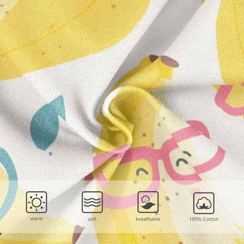 KLL Smiling Bananas with Glasses Little Boys Comfort Underwear Briefs Cute Children Undies3