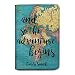 World Map Personalized Leather RFID Passport Holder Cover - Travel Wallet