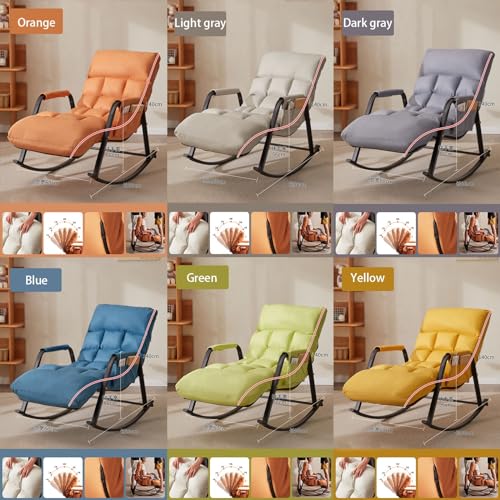 Chaise à bascule d'extérieur pour terrasse et camping avec coussin confortable