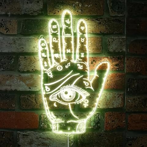 ADVPRO Psychic Readings Fortune Teller Hand with Palmistry RGB Dynamic Glam LED Sign - Cut-to-Edge Shape - Smart 3D Wall Decoration - Multicolor Dynamic Lighting st06s66-fnd-i0024-c Cover