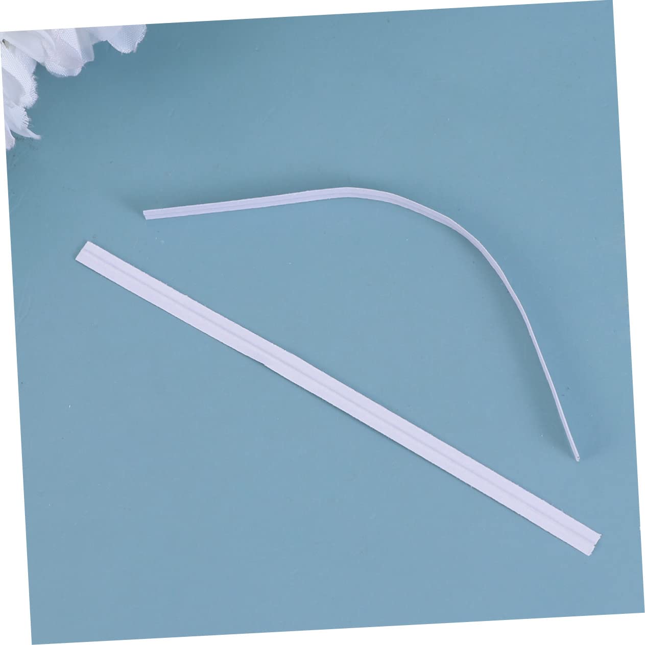 HOMSFOU 3 Packs Paper Covered Iron Wire Sealing Strips for Packaging Bags Durable and Decorative Ties for Food Packaging Bakeries and Crafts White Color