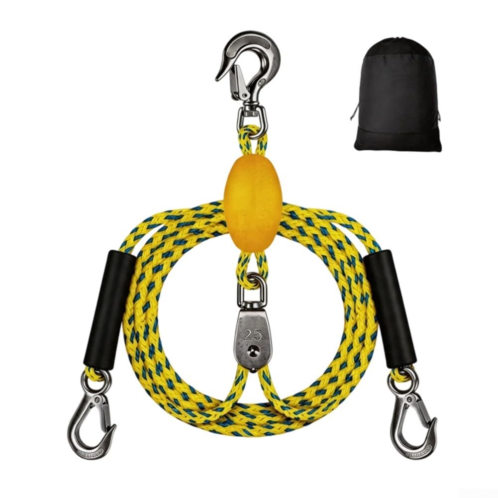 FACULX Tow Rope Quick Connector, 2.4m PE Line with 304