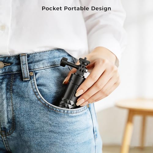 Palo selfie magnético y mini trípode de 25 pulgadas para iPhone y Osmo Pocket 3 en viajes 5
