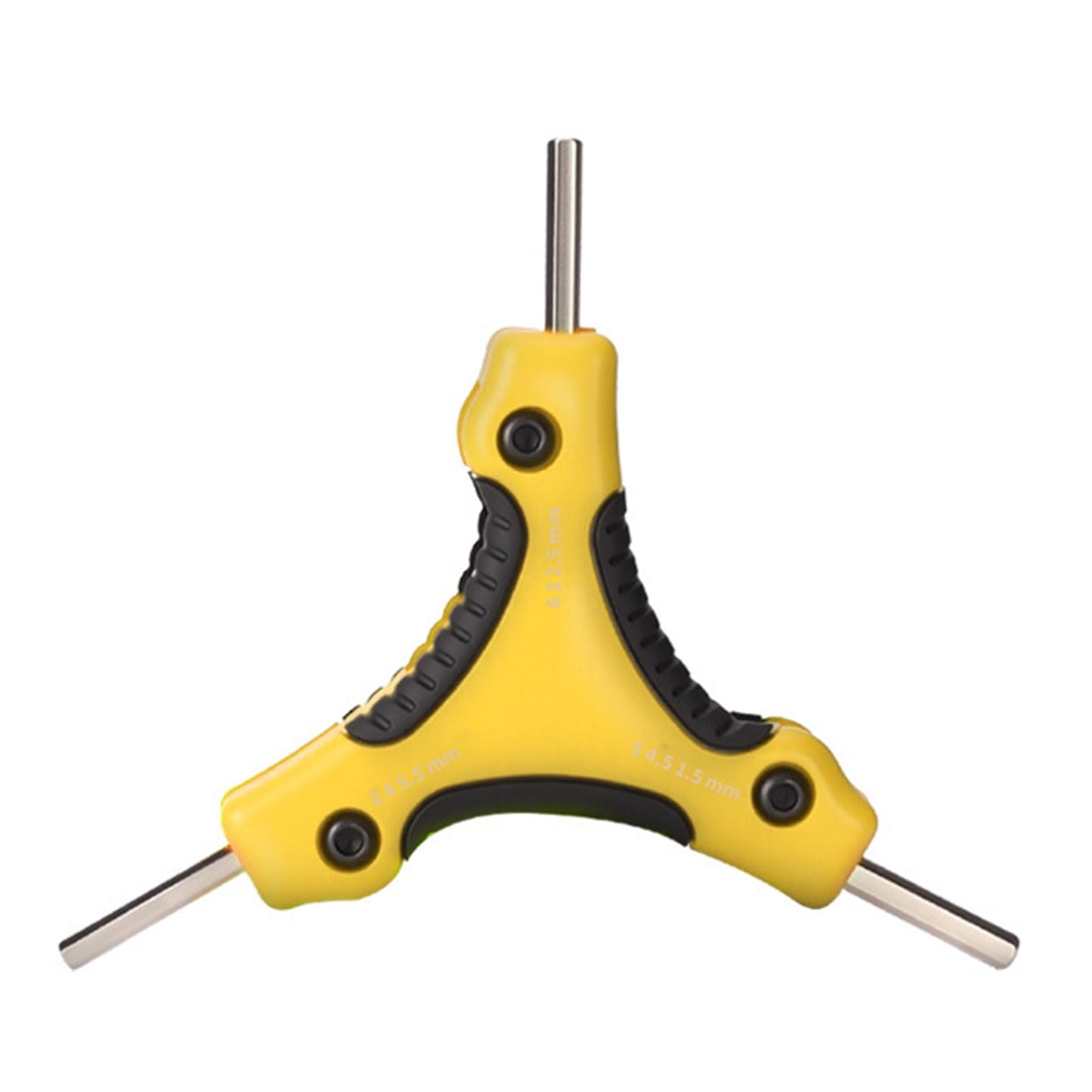 YHAILI Triple Prongs Hexagonal Wrenches Carbon Steel Construction Ergonomic Handle For Tight Space And Professional Use
