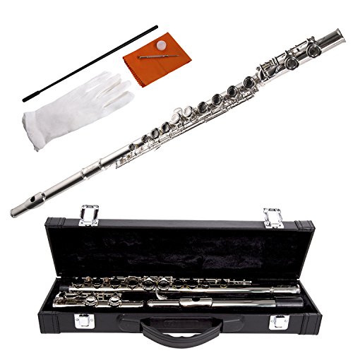 Lexington C Flute Closed Hole German Nickel for Student with Premium Hard Case