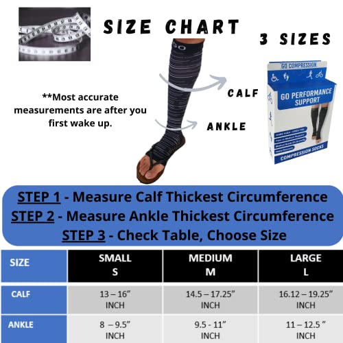 Image of Socks For Women Open Toe 20-30 mmHG Knee High Graduated Compression Toeless Compression Stockings Women & Men