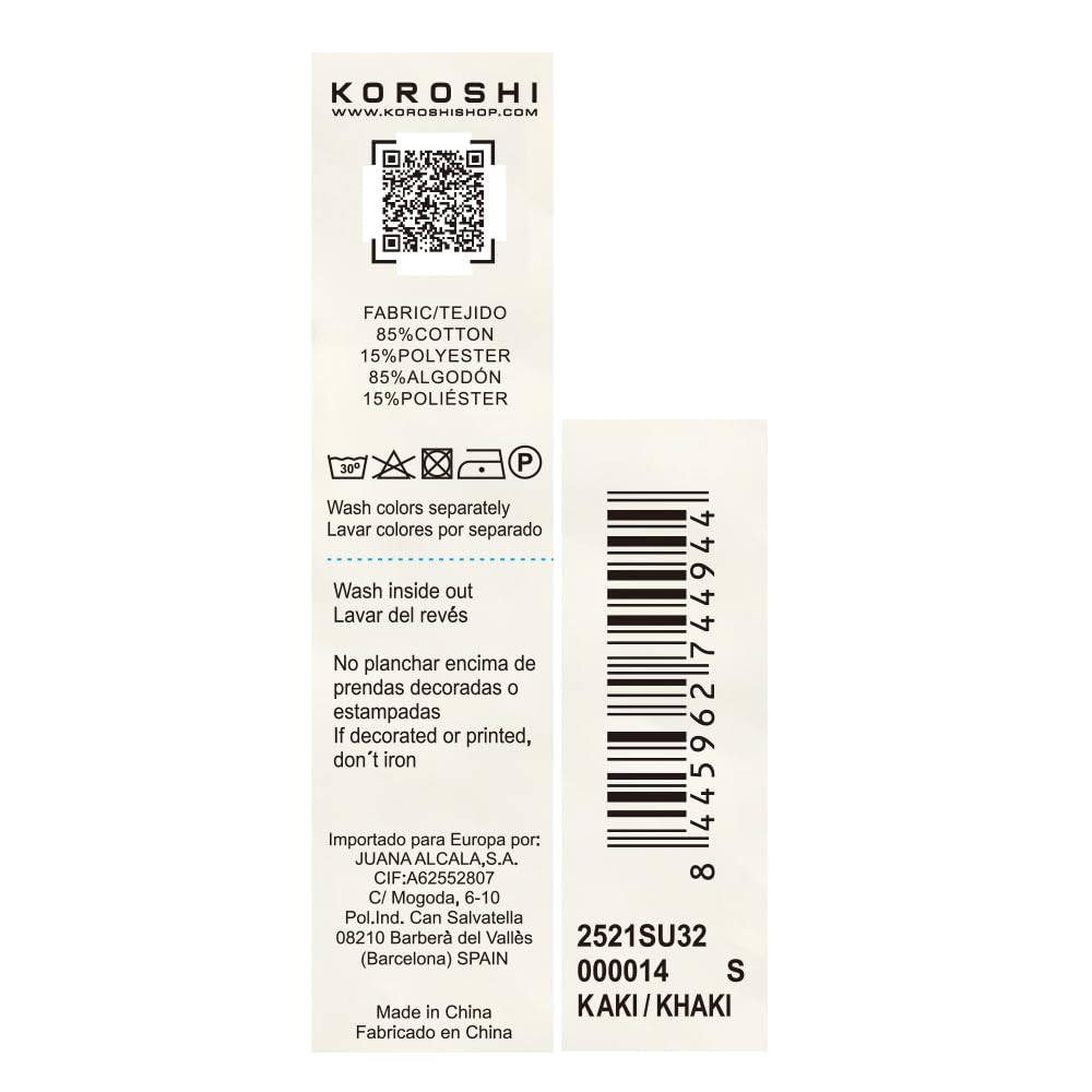 Koroshi Sudadera Hombre Cuello Alto con Cordón Ajustable 2521SU32