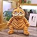 Realistico Fat Cat Garfield Peluche Plushie Fluffy Cuscino Peluche Cartoon Garfield Bambole per Bambini Natale Regalo di Compleanno Giallo 30 cm