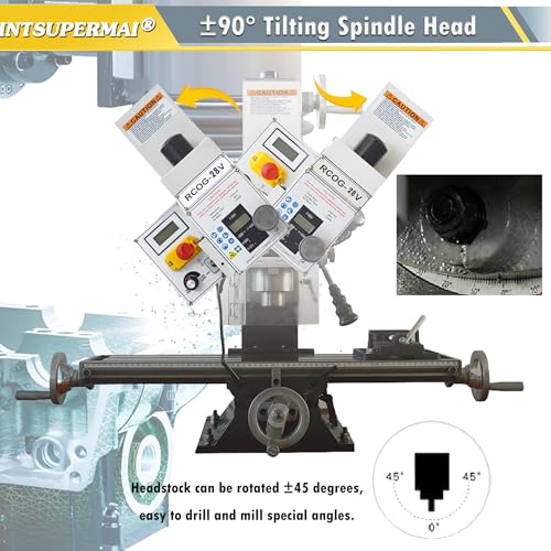 INTSUPERMAI 1300W Mini Milling Drilling Machine