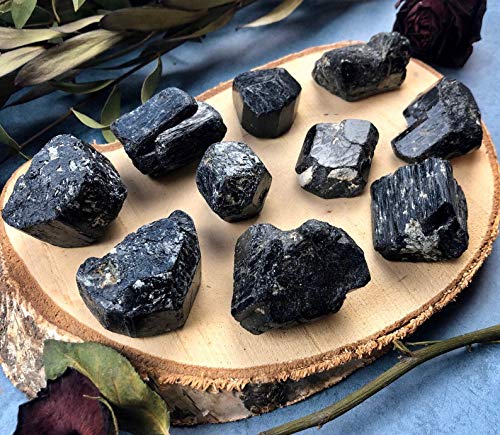 Black Tourmaline Raw Stone,Healing Crystals, Genuine Tourmaline, Black Tourmaline Gemstones 1250 Carrot