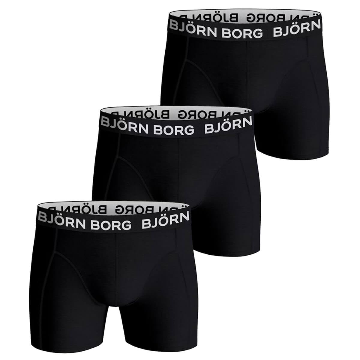 Björn Borg Cotton Stretch Boxers 3-pack Black, XXL