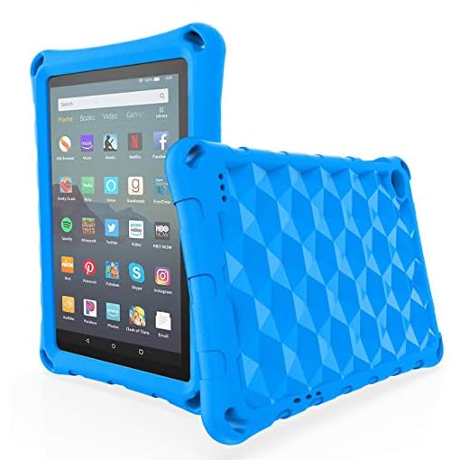 Fire 7 Tablet Case for Kids, OQDDQO 2019 New Kindle Fire 7 Case, Extra Thick Protective Layer Double-Layer Shockproof in Four Corners Compatible with 9/7/5th Generation 2019/2017/2015 Release (Blue)