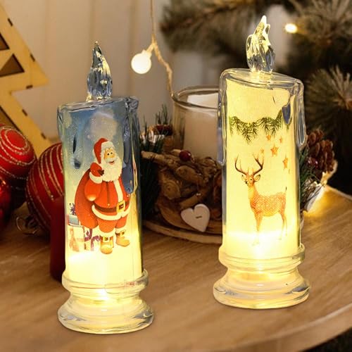 Velas LED de Navidad elegantes para decoración sofisticada de centros de mesa y cenas 3
