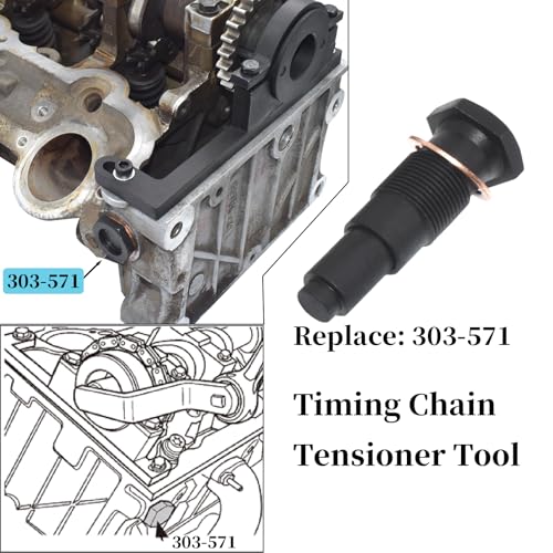 Image of Camshaft Timing Tool Kit Compatible with Ford Land Rover Explorer | Compatible with Mustang Ranger Mercury Mountaineer L3 Mazda 4.0L V6 4015CC SOHC V6, with Carrying Case & Gloves