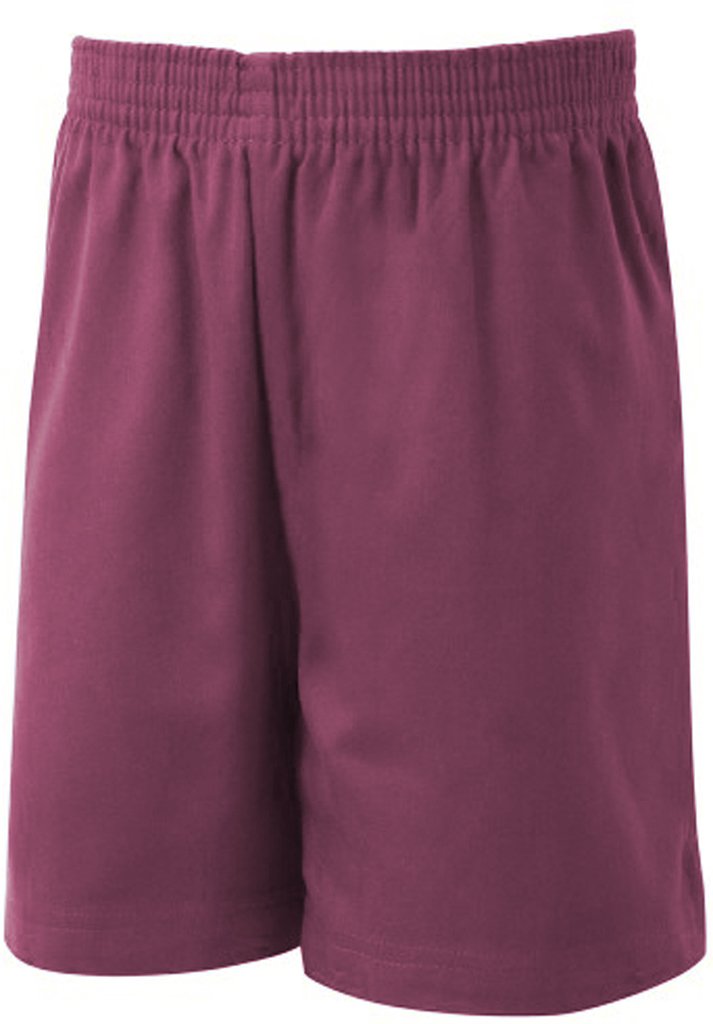 David Luke School Uniform Boys Classic Sports Shorts Maroon 30"