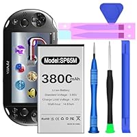 WAVYPO 3800mAh Ps Vita 1000 SP65M Battery, High Capacity Battery Replacement for for PS Vita 1000 PCH-1006 PCH-1001 PCH-1101 PSV 1000 Games with Repair Tool Kit