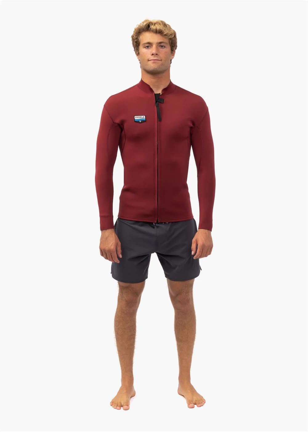 Solid Sets 2Mm Front Zip Wetsuit Jacket Blood L