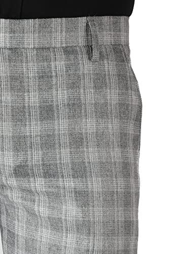 Image of MALENO Men's Polycotton Slim Fit Checkered Trouser |Trousers for Office, Party | Men Formal Pant