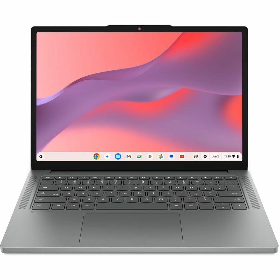 Image of Lenovo Chromebook 14M8911 83SY0004US 14 inch Touchscreen Chromebook - WUXGA - MediaTek - 4 GB - 64 GB Flash Memory - English (US) Keyboard - Luna Gray