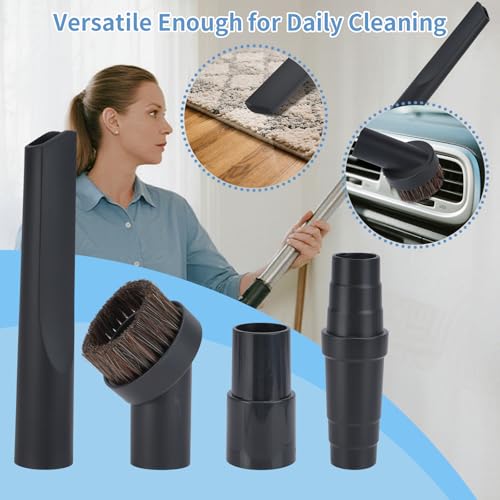 RETON Universal-Staubsauger-Aufsatz, Haushaltsreinigungs-Adapter-Set mit Ladensauger-Zubehör, Fugendüsen-Adapter, Bürsten für Trockner, Fusselentlüftungsreiniger, Auto-Detaillierung, 9 Stück