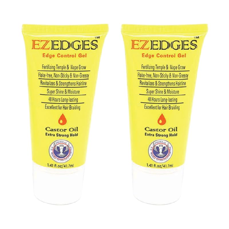 EZEDGES EDGE CONTROL GEL Extra Strong Hold (aceite de castor), 1.41 onzas (paquete de 2) disponible en Yaxa Peru