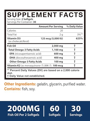 Vitacook Omega 3 Fish Oil with Vitamins D3 & K2