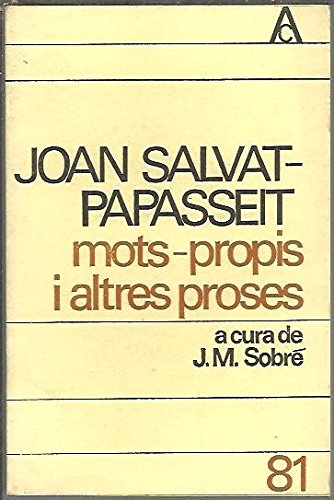 Mots propis i altres proses (Antologia catalana)