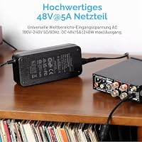 Nobsound 48V5A GaN Stromversorgung DC Adapter Transformator für Home Amplifier 240W (48V/5A) – Ansicht 2