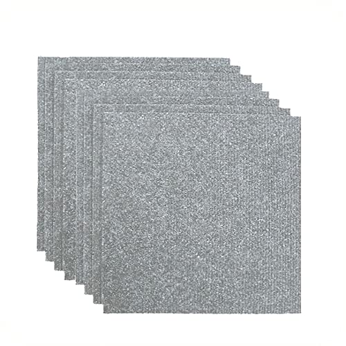 Losetas de Alfombra Autoadhesivas despegables, 8 Unidades de 30,5 cm, 45,7 cm y 50,8 cm, sin Costuras, insonorizadas, Antideslizantes, fáciles de Instalar, para Suelos de Madera y