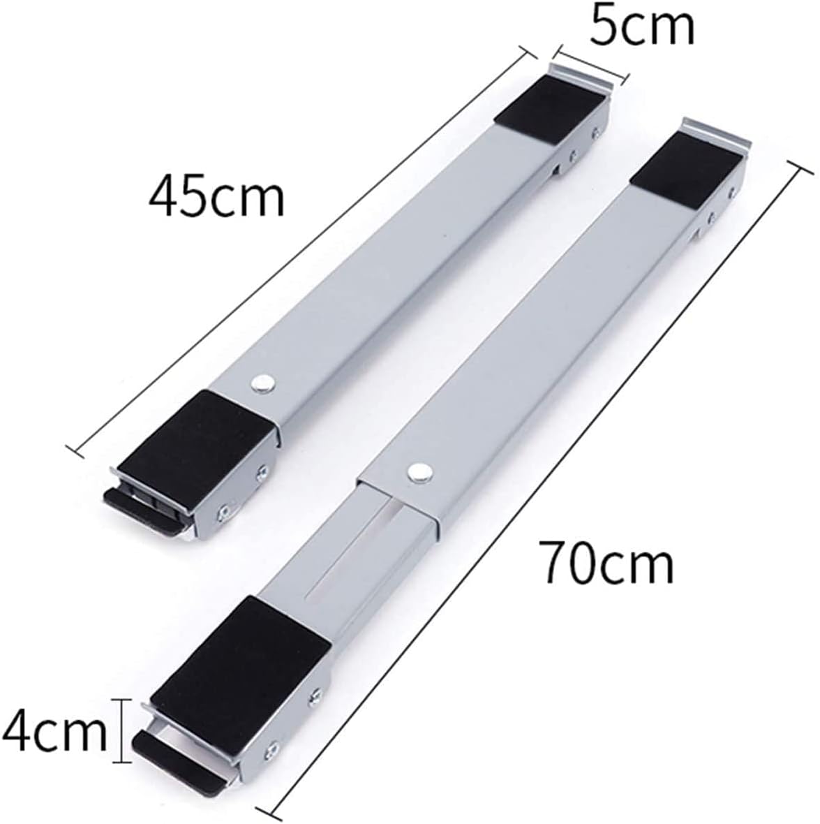 SJCC Adjustable Extendable Appliance Trolley Roller Wheels to Support The Load of 300 kgsilver