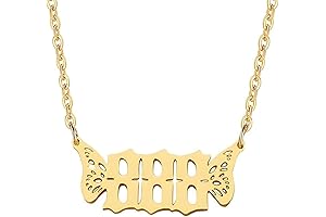 888 Angel Number Necklace {Gold}