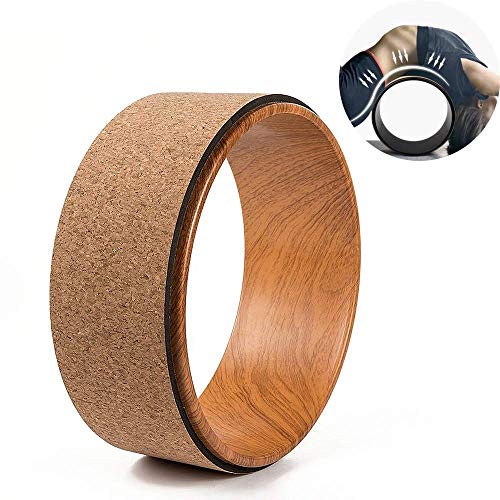 ZAIHW Cork Yoga Wheel - Eco-Friendly, Strong and Most Comfortable Dharma Yoga Prop Wheel, Perfect for Stretching and Improving Backbends
