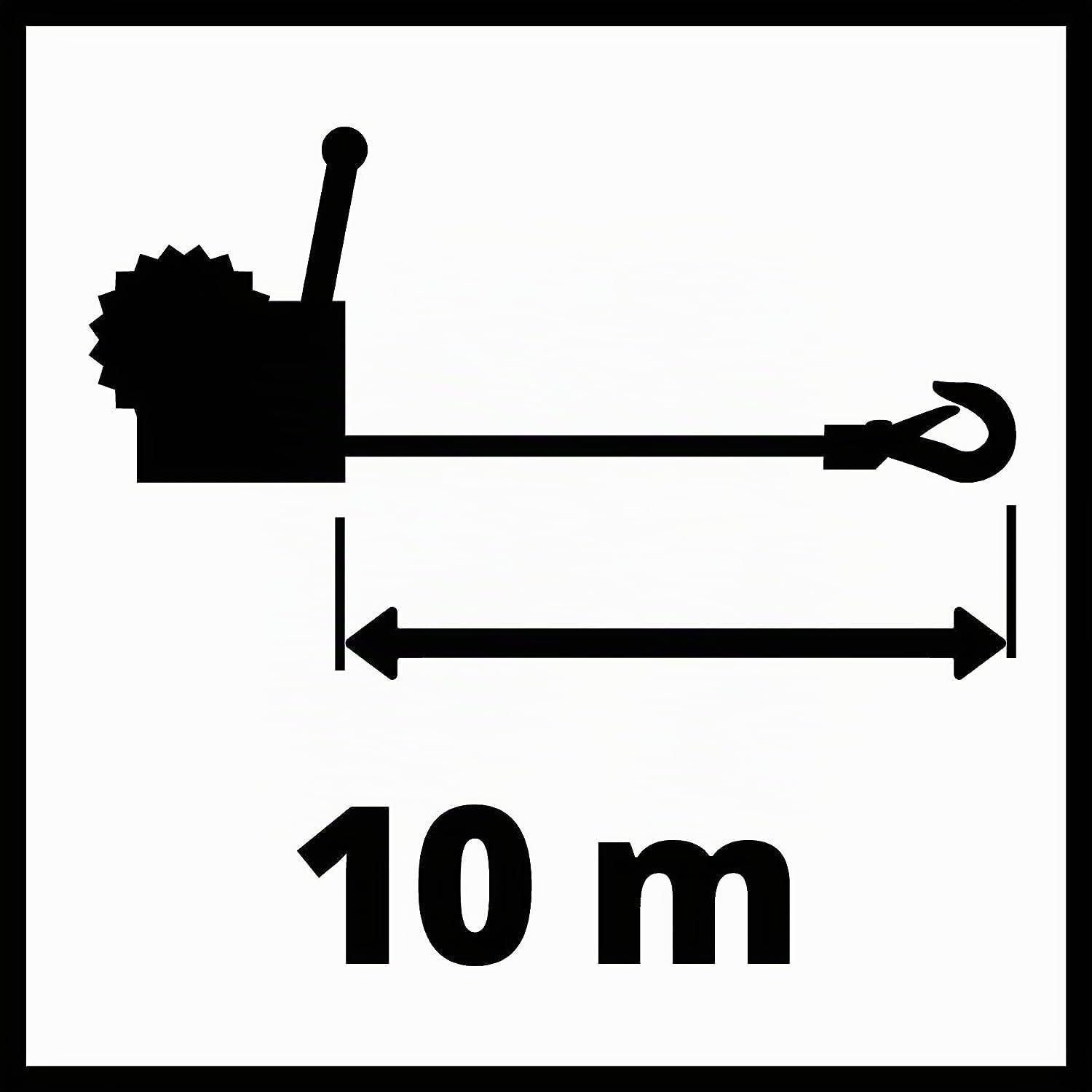 Einhell Handseilwinde TC-WI 500 (max. Tragkraft 500 kg, 10 Meter langes drallfreies Drahtseil, Rücklaufsperre, Softgrip inkl. Sicherheitslasthaken mit Sicherungsklappe)