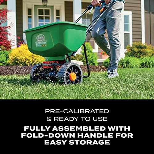 Scotts Turf Builder EdgeGuard DLX Broadcast Spreader for Seed, Fertilizer, Salt, Ice Melt, Holds up to 15,000 sq.ft. Product - Image 7