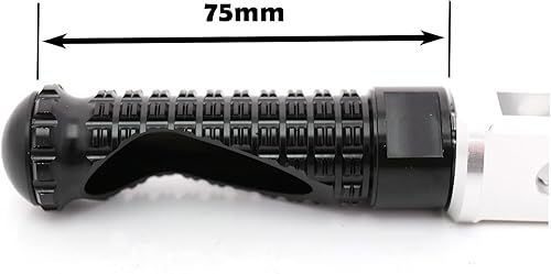 Miniatura 4 de MCMOTOPARTS M-PRO - Estriberas traseras para pasajero, color negro, compatible con XJ6 DiversionF 2009-2016 11 12 13 14 15 16